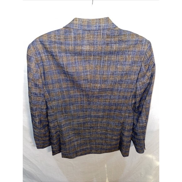 Bespoke Tazzio Men’s Dress Blazer Size 37S Slim Fit Gray Brown Woolen Flex NWT - Picture 9 of 13